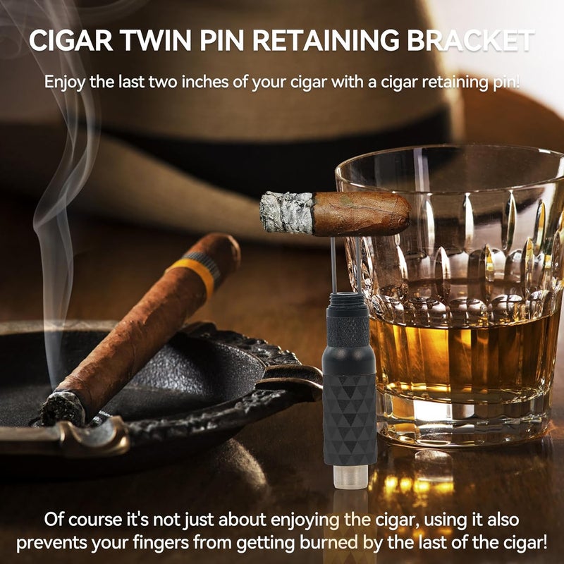 CaLeQi Cigar Punch Cigar Draw Enhancer and Cigar Nubber 4 in 1 The Cigar Punch for All Cigars is a Practical and Essential Cigar Accessories for Cigar Lovers Great Gift for a Man （Black ） - Image 4